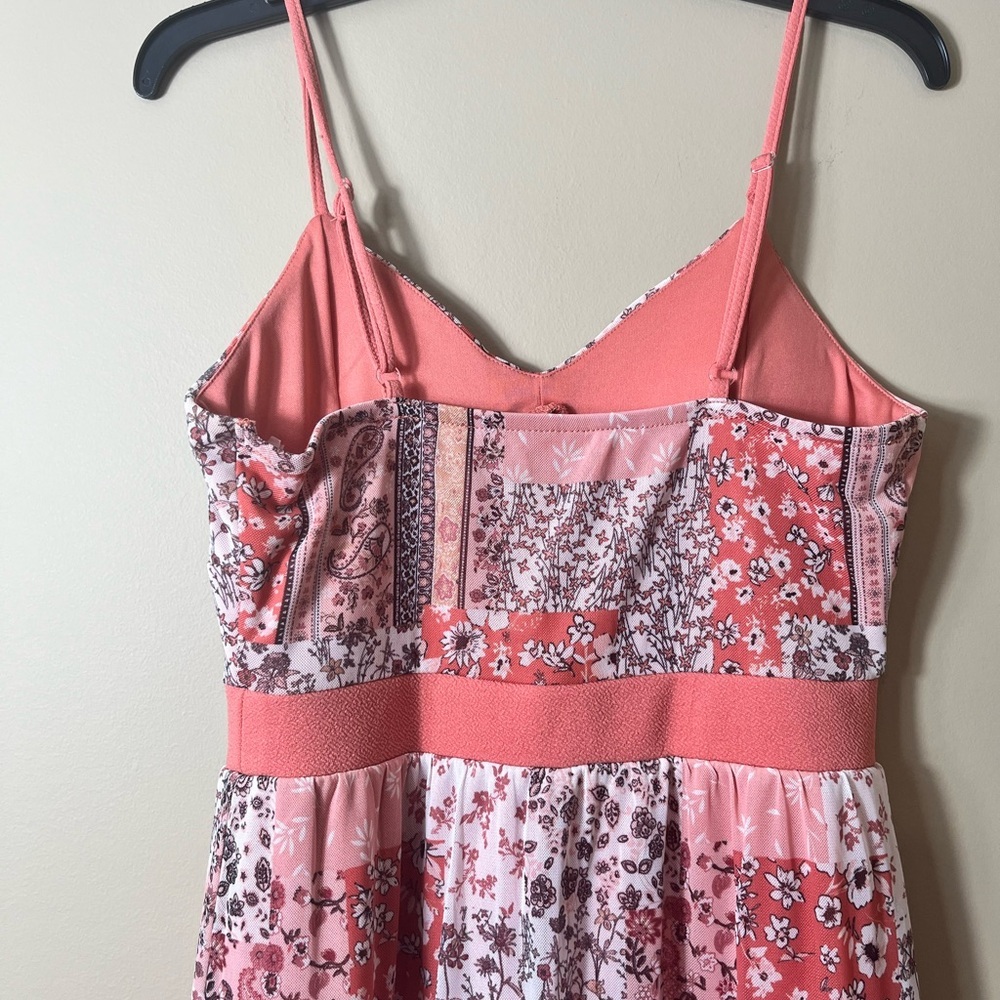 Boho Patchwork Maxi Dress Split Front & Attached … - image 8